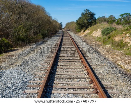 Railroad tracks appear to converge in the distance because we see them with our eyes from ground level