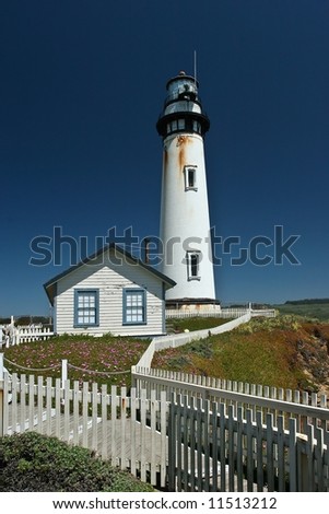 Pigeon Point Light Station is a lighthouse built in 1871 to guide ships on the Pacific coast of California.