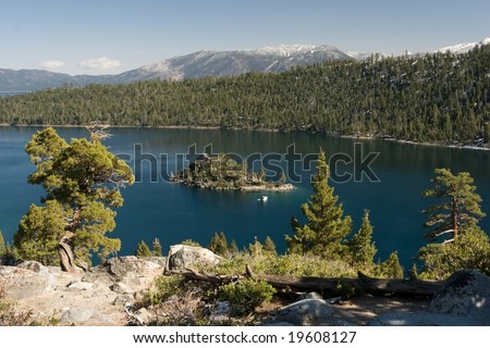 Lake Tahoe is a large freshwater lake in the Sierra Nevada mountains of the United States. It is located along the border between California and Nevada