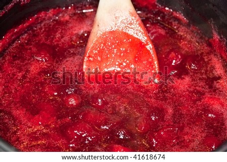 Cranberry sauce is a sauce or relish made out of cranberries, commonly associated with Thanksgiving dinner in North America.
