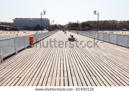 Pier was built in 1937 and is the longest concrete pier in Poland.
