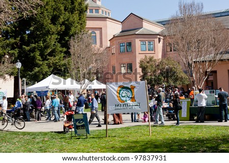MOUNTAIN VIEW, CALIFORNIA, USA - MARCH 10: City of Mountain View celebrates Arbor Day on the second Saturday of March at Pioneer Park March 10, 2012 in Mountain View, California, USA