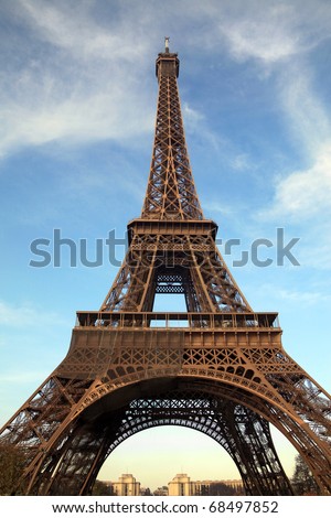 Picture Eiffel Tower on Stock Photo   Eiffel Tower  Closeup Shot Of The Eiffel Tower In Paris