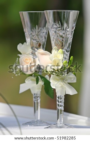 stock photo wedding glasses