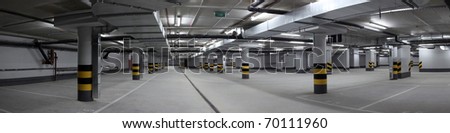 Underground parking panorama