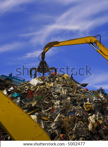 Pile of old scrap in scrap yard