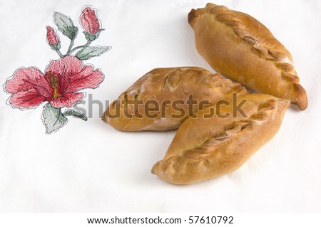 Traditional russian cabbage stuffed pastry