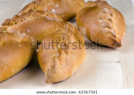 Traditional russian cabbage stuffed pastry