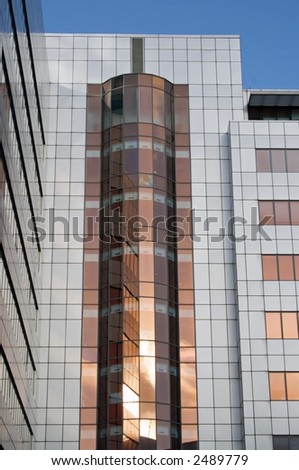 Orange glass office