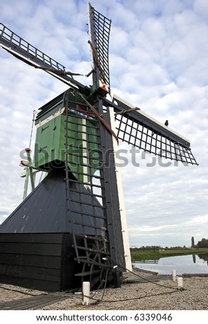 Mill at the Zaanse Schans near Amsterdam the Netherlands