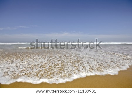 Ocean waves at the atlantic ocean in Portugal