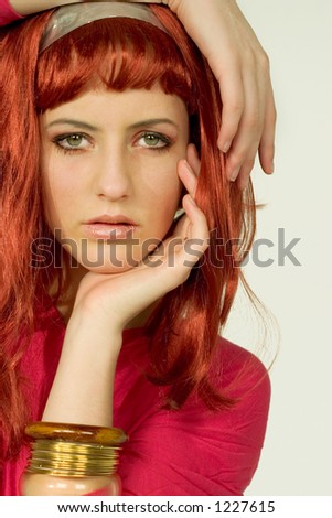 redheads makeup. stock photo : Retro Redhead