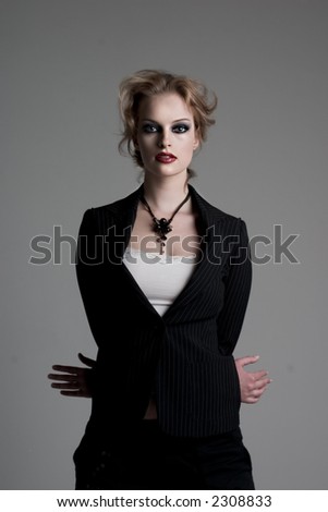 Beautiful Woman in power suit