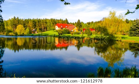 An image of House in the middle of forest