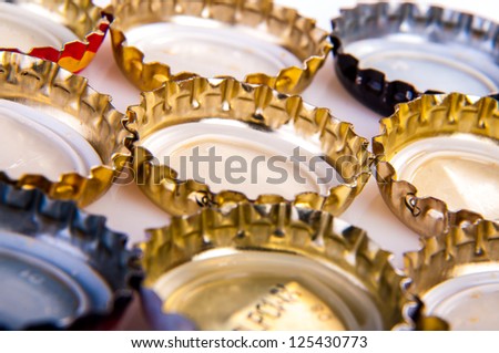 An image of beer bottle cap isolated on white