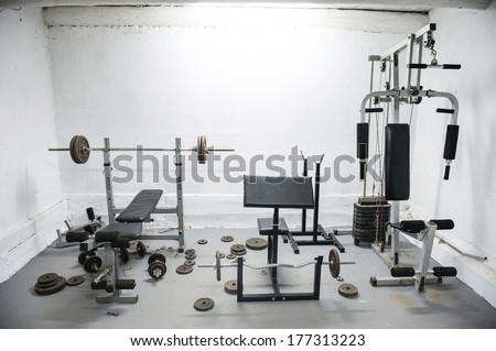 an image of amateur home gym