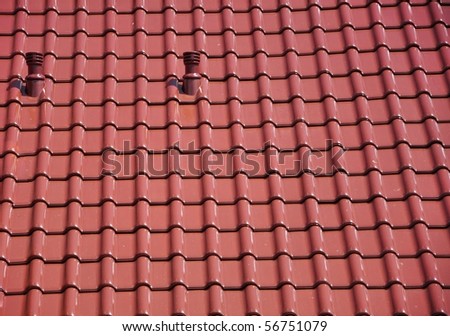 an image of a red-tiled roof