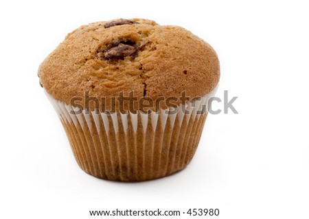 اروع تشكيلة لمحبي الكاب كيك Stock-photo-a-single-caramel-chip-muffin-on-a-white-background-perfect-shape-453980