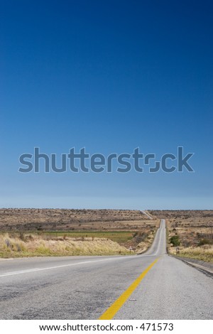 Desolate road just outside Colesberg, South Africa