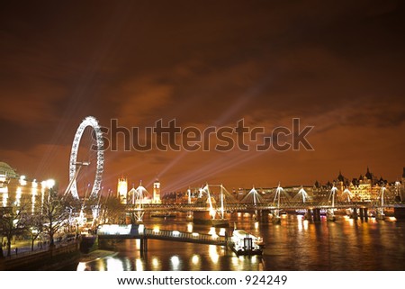 New years over the river Thames