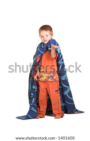 Boy Wearing Cape