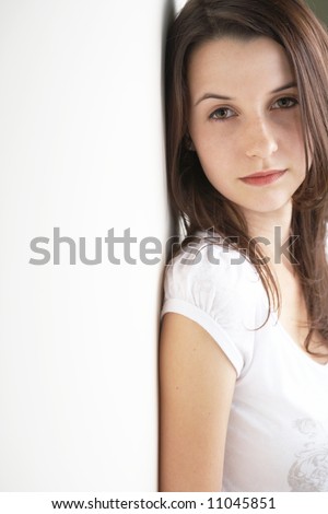 dark brown hair with light brown. Caucasian woman with light
