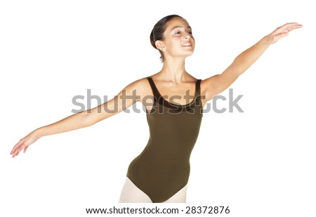 Young Female Ballet Dancer Showing Various Classic Hand And Arm