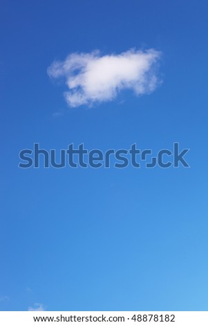 Blue sky and white puffy clouds - For use as fill in backgrounds in designs and photo retouching