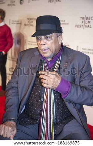 New York, NY, USA - April 19, 2014: Record Producer Quincy Jones attends the premiere of \'Keep On Keepin\' On\' during the 2014 Tribeca Film Festival at BMCC Tribeca PAC, Manhattan