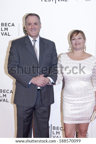 New York, NY, USA - April 21, 2014: Actor Andrew Long with guest attends Tribeca Talks: After The Movie: \'NOW: In the Wings On A World Stage\' during the 2014 Tribeca Film Festival at BMCC Tribeca PAC