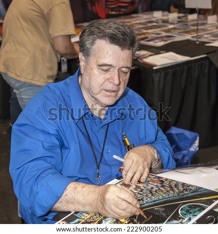 New York, NY, USA - October 11 2014: Comic book artist Neal Adams attends Comic Con 2014 at The Jacob K. Javits Convention Center in New York City