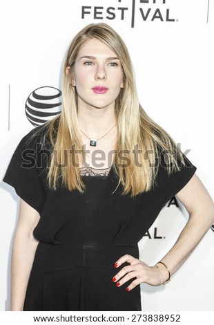 New York, NY, USA - April 15, 2015: Actress Lily Rabe attends the world premiere of 'Live From New York' during the 2015 Tribeca Film Festival at The Beacon Theatre, Manhattan