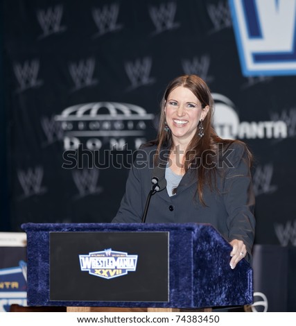 NEW YORK, NY - MARCH 30: Executive Vice President Stephanie McMahon attends the WrestleMania XXVII press conference at Hard Rock Cafe New York on March 30, 2011 in New York City.