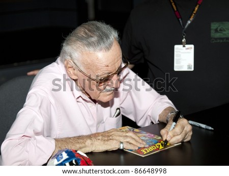 NEW YORK, NY - OCTOBER 14: Comic Book writer, publisher, producer, actor, reality show host Stan Lee attends 2011 New York Comic Con at the Jacob Javits Center on October 14, 2011 in New York City.