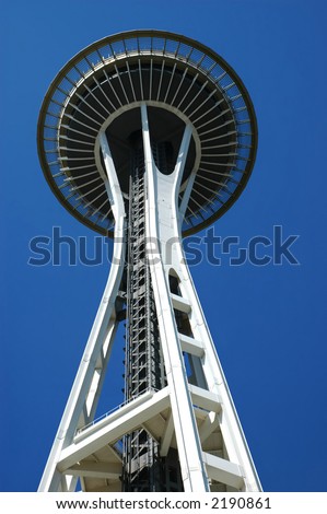 The Space Needle tower in Seattle, Washington State