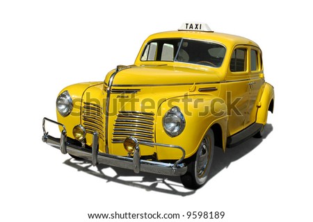 stock photo Vintage taxi cab