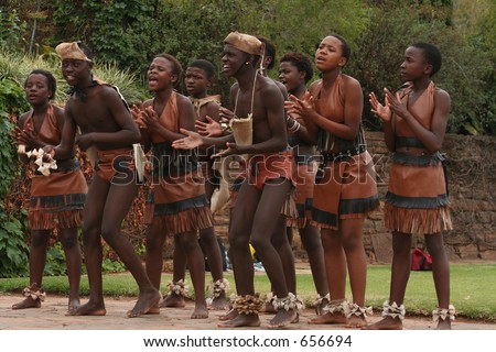 Africans doing tribal dance