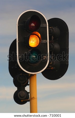 Orange traffic light