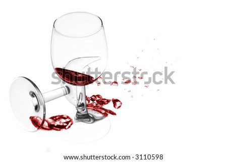 breaking wine glass