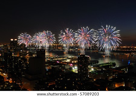 Macy\'s Fireworks, July Fourth, New York City