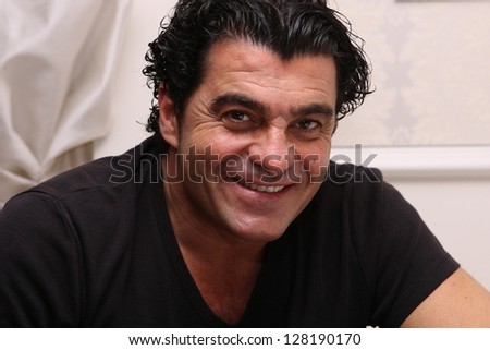 ZAGREB, CROATIA - JANUARY 4: A portrait of the famous skier Alberto Tomba at the Snow Queen Men\'s Night on January 4, 2012 in Zagreb, Croatia.