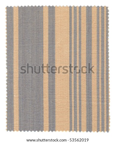 Striped Fabric Swatch (beige and blue) with zigzag edges