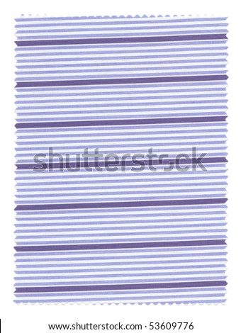 Striped Fabric Swatch with zigzag trimming edge
