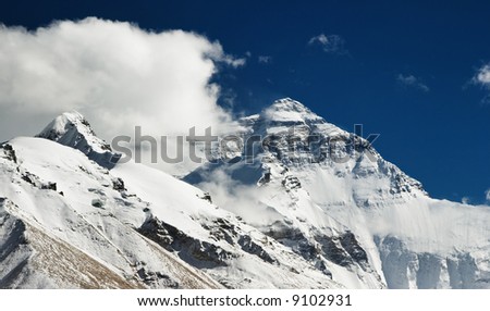 Mount Everest North face view from Tibet