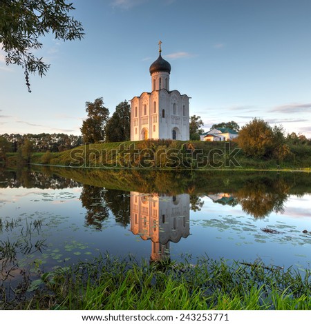 Church of the Intercession on the Nerl. Built in 12th century. Bogolyubovo, Vladimir region, Golden Ring of Russia