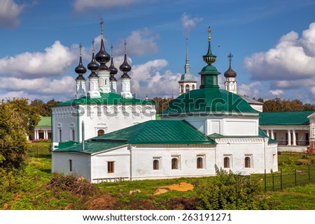 Suzdal. Golden Ring of Russia. Friday Church and Entry into Jerusalem church