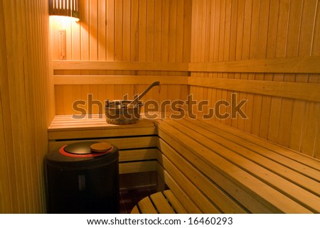 Bucket and ladle in finnish a sauna.