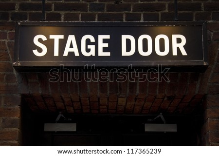 Stage door (room for text)