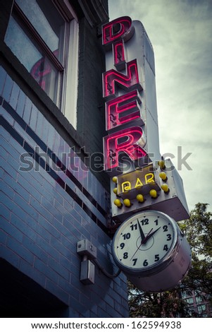 Vintage diner sign