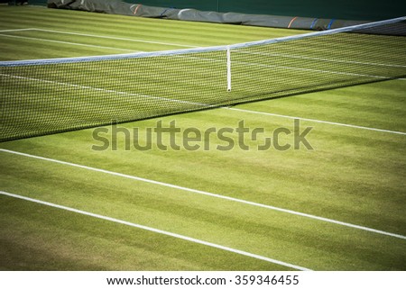 Tennis court and net